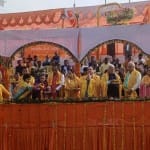 सरयू पूजन करते भाजपा अध्यक्ष जेपी नड्डा व अलग-अलग प्रदेशों के मुख्यमंत्री।