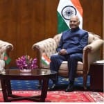 राष्ट्रपति कोविंद बांग्लादेश की पीएम शेख हसीना के साथ चर्चारत