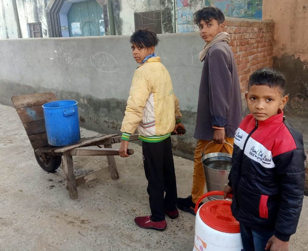 The condition does not improve, children are forced to bring water from tubewells