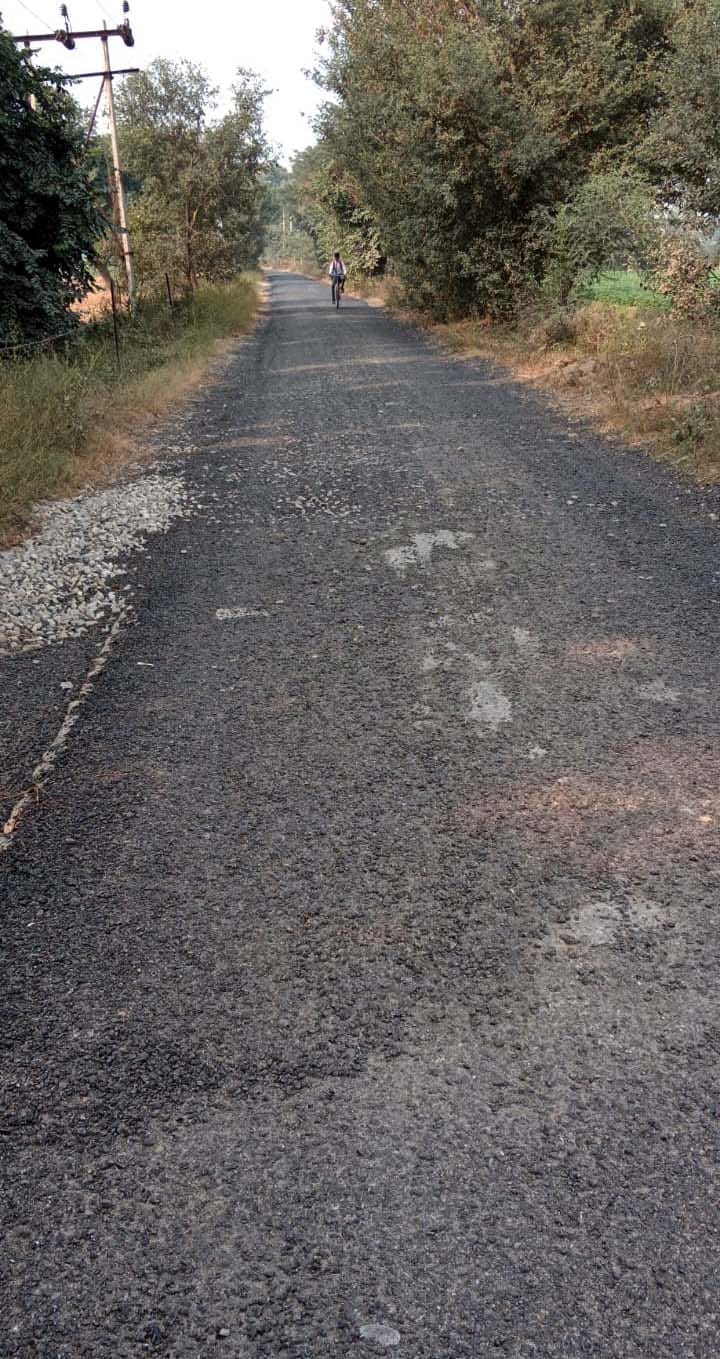 As soon as it was built, the road from Sidhpur to Van village started crumbling
