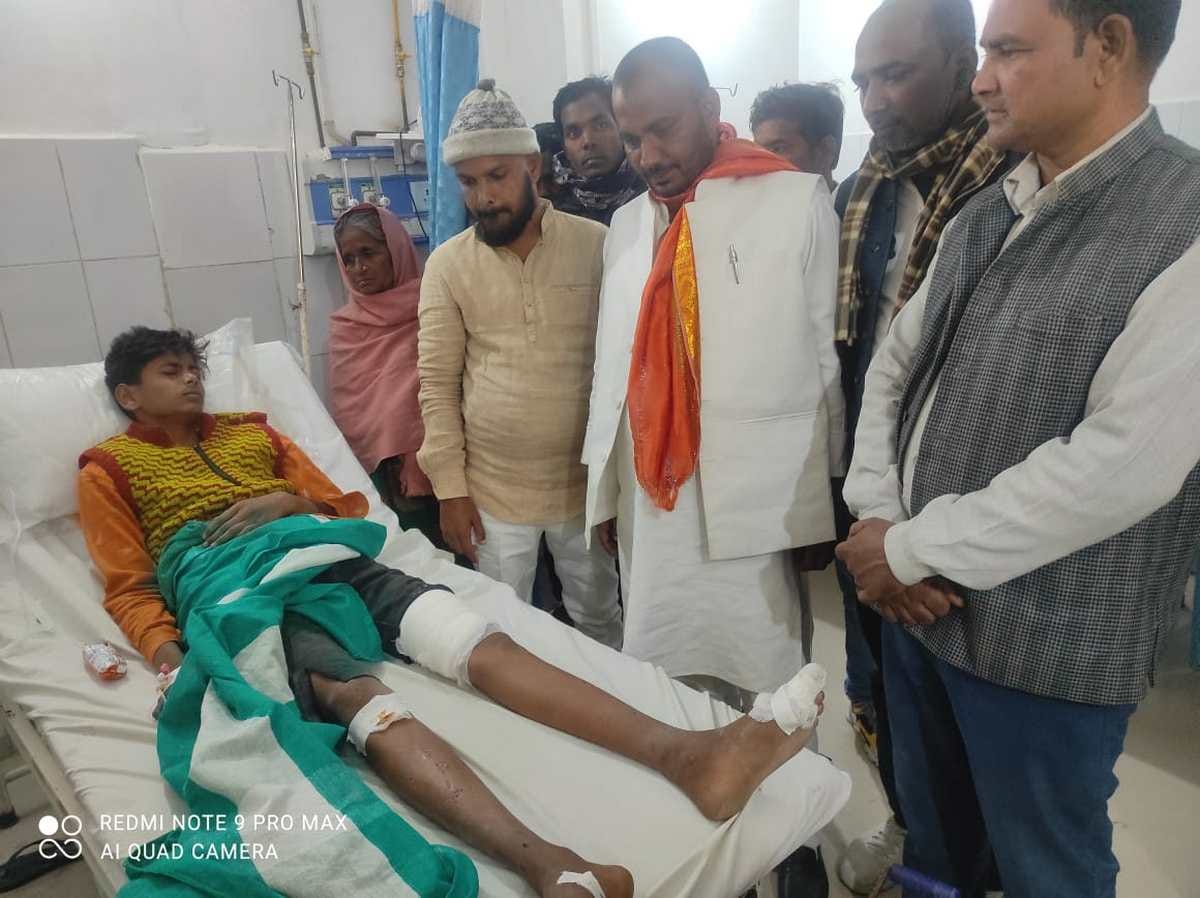 Attempted to forcefully remove tractor standing in jam teenager injured in mau