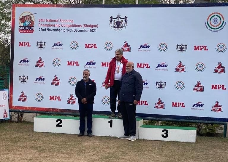 Nawab Murad Ali Khan wins gold in double trap