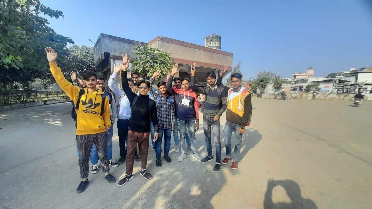 Students expressed displeasure over the lack of buses in the Ghad area, Yamunanagar