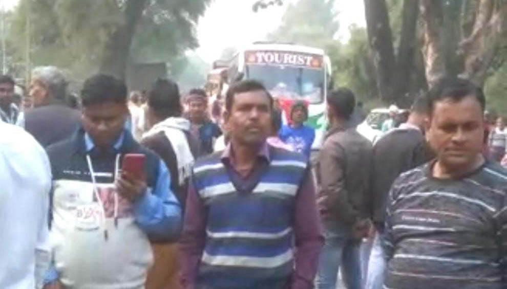 Bike collides with bus, driver dies, mother-in-law injured