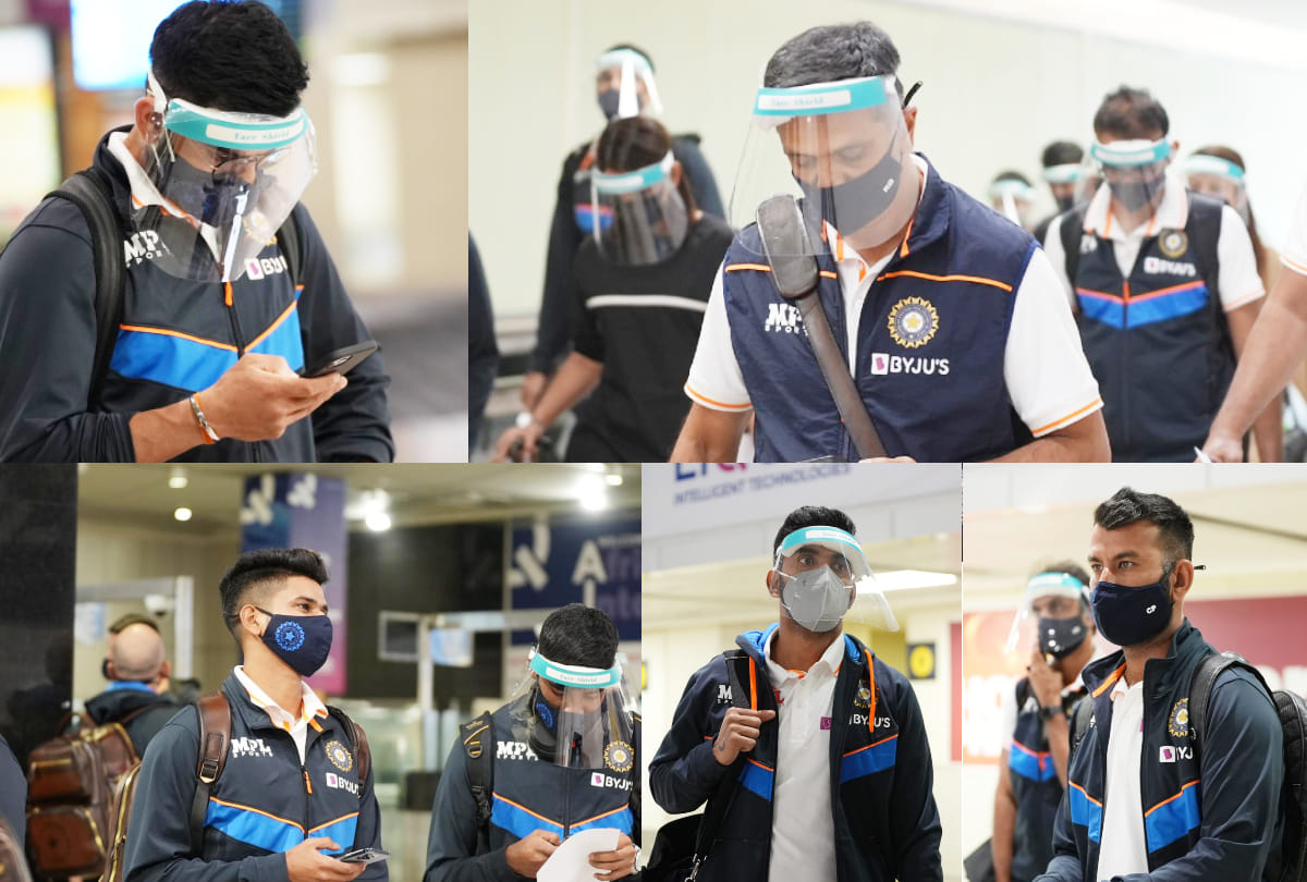PHOTOS: Team India reached Africa amidst the threat of Omicron Corona Variant, Kohli-Rahul coach dravid seen in face shield
