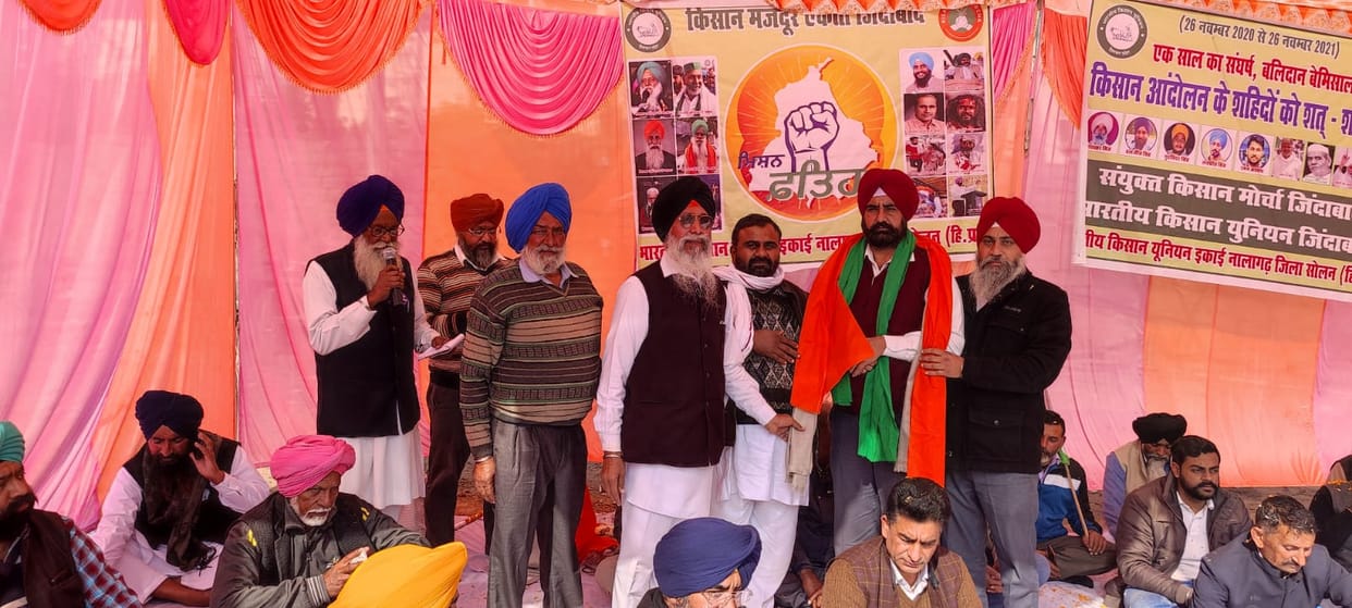BBN Farmers organised Fateh March from Nalagarh to Anandpur Sahib