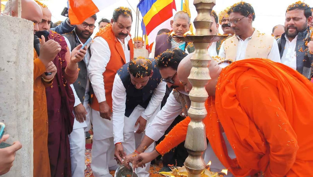 bhumi pujan of dhammhall