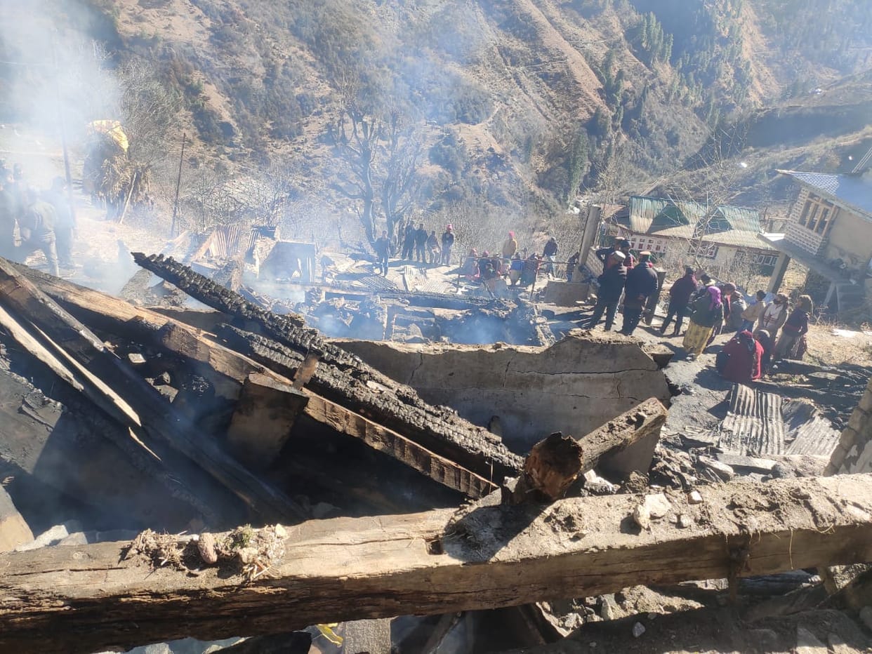Two houses burnt to ashes in Chidhgaon's Diudi village