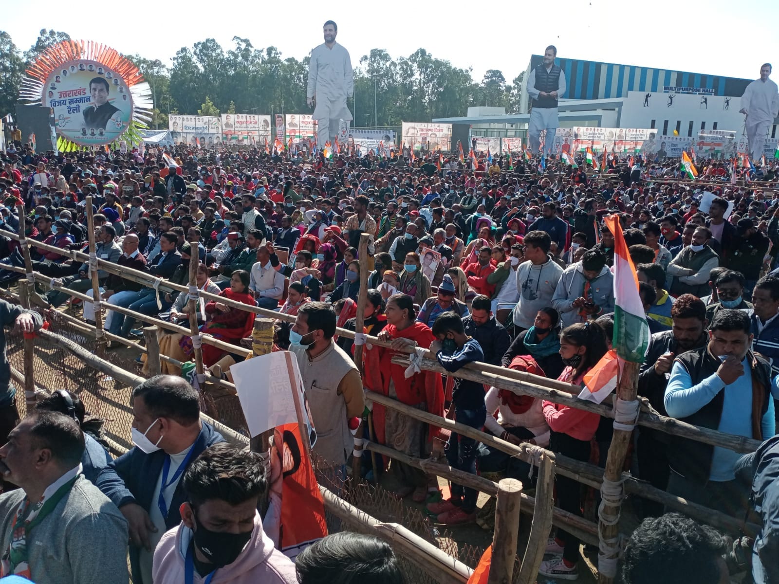 uttarakhand elections 2022 rahul gandhi rally in dehradun today: See the highlights of rally in pictures