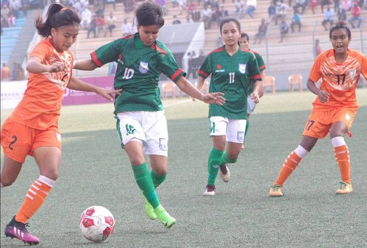 Saff U 19 Womens Championshipसैफ अंडर 19 महिला फुटबॉल में बांग्लादेश ने भारत को 1 0 से हराया 6605