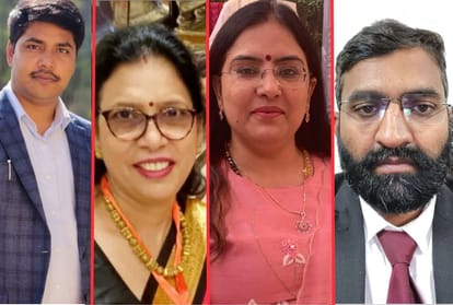 दीपेंद्र मोहन सिंह, डॉ. मीनाक्षी गुप्ता, प्रो. अनुभूति दुबे व मो. फहद अली।