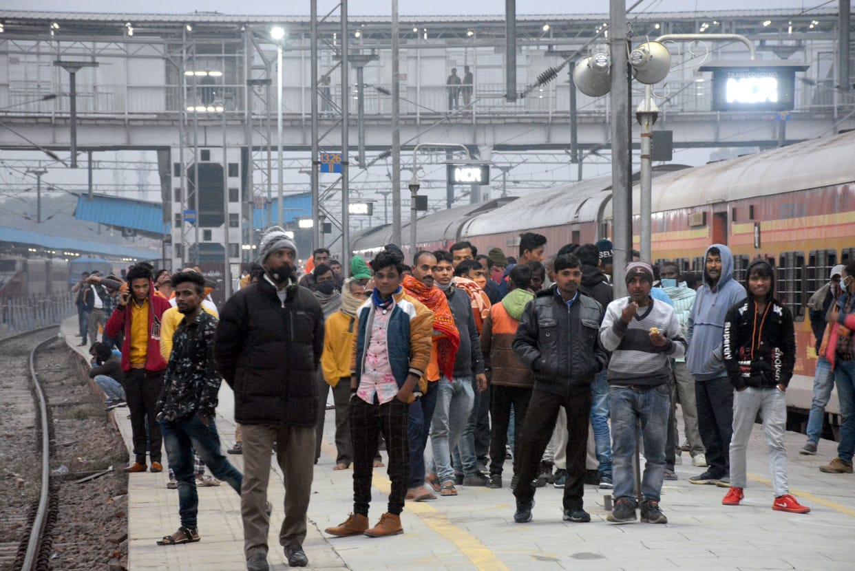Trains were stopped everywhere, passengers upset