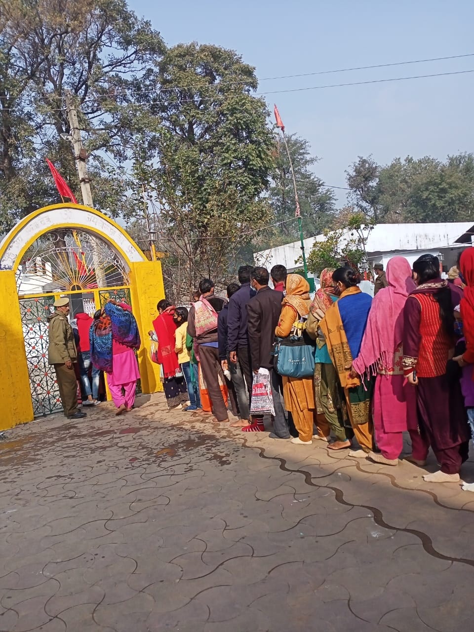 Devotees throng the Varun Dev site