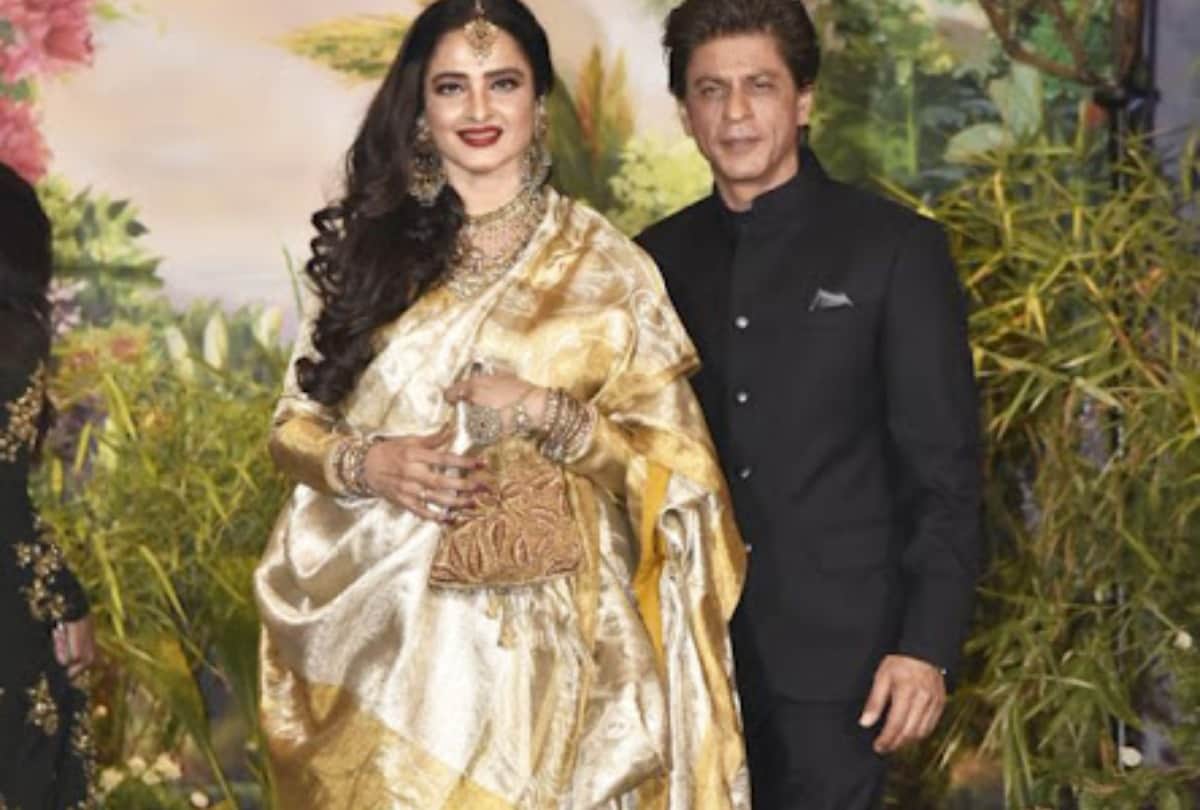 rekha got emotional when talked about shahrukh khan on stage called him diamond