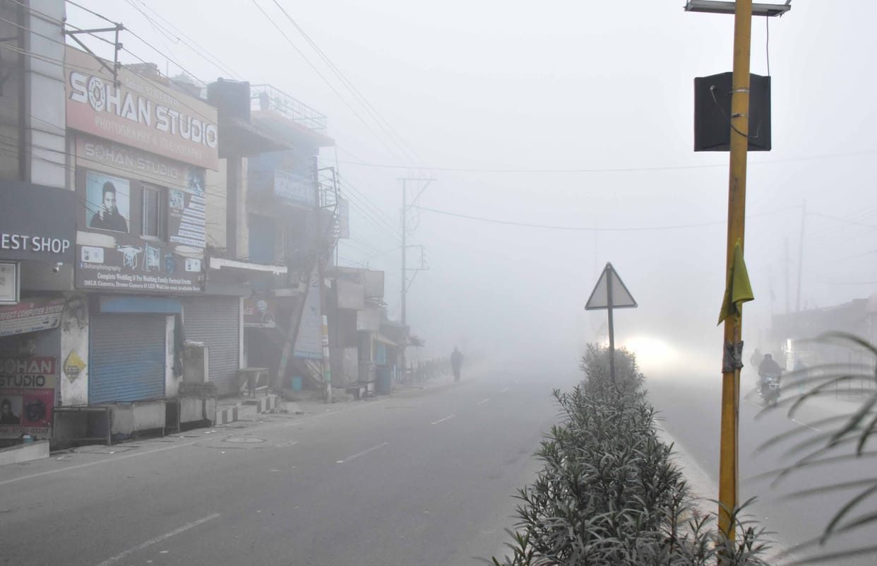 Temperature dips to 2.5 degree celcius after heavy fog in Una