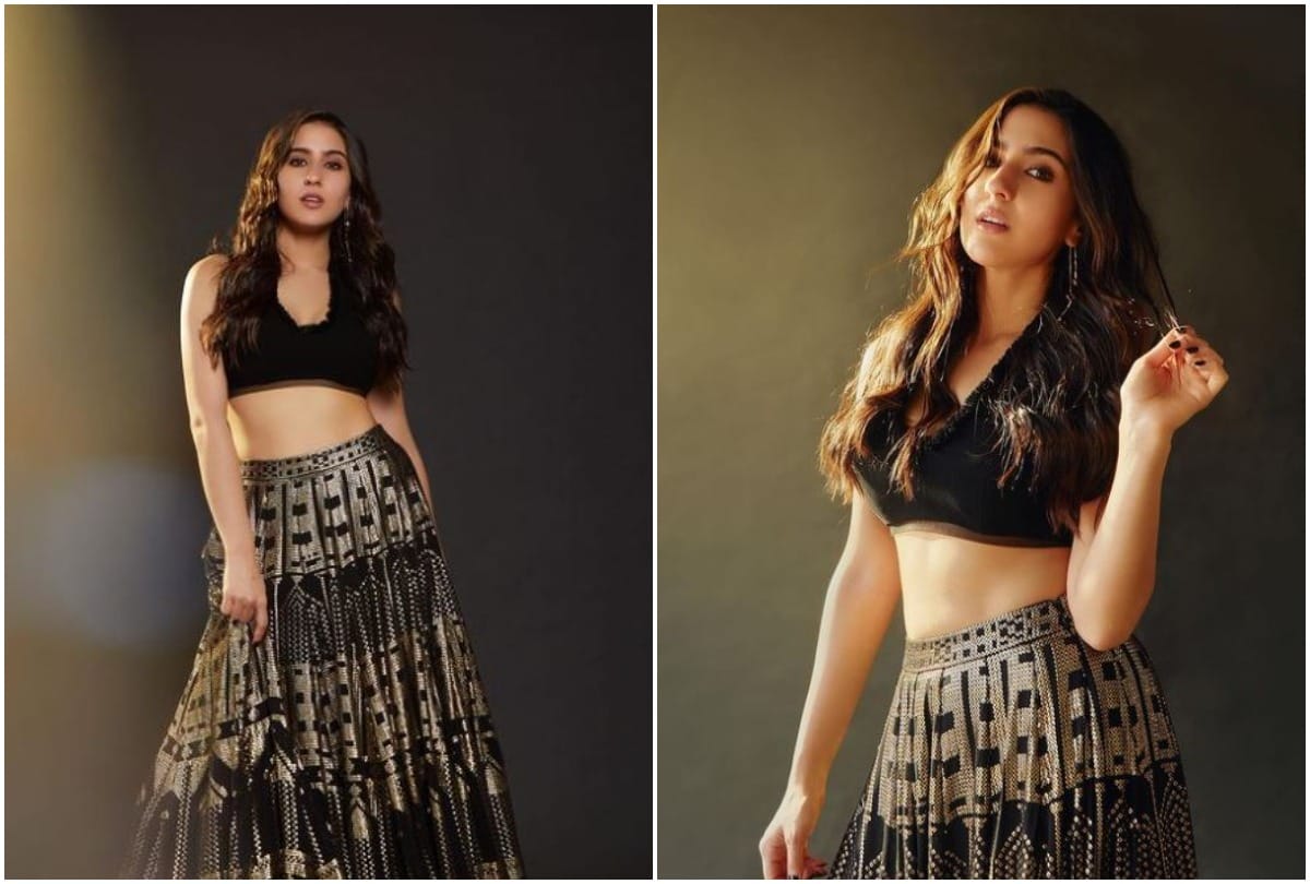 Sara Ali Khan drops adorable photos in black lehenga