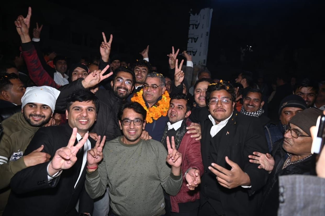 Omprakash, who was the two-time head, defeated and became the new bar head