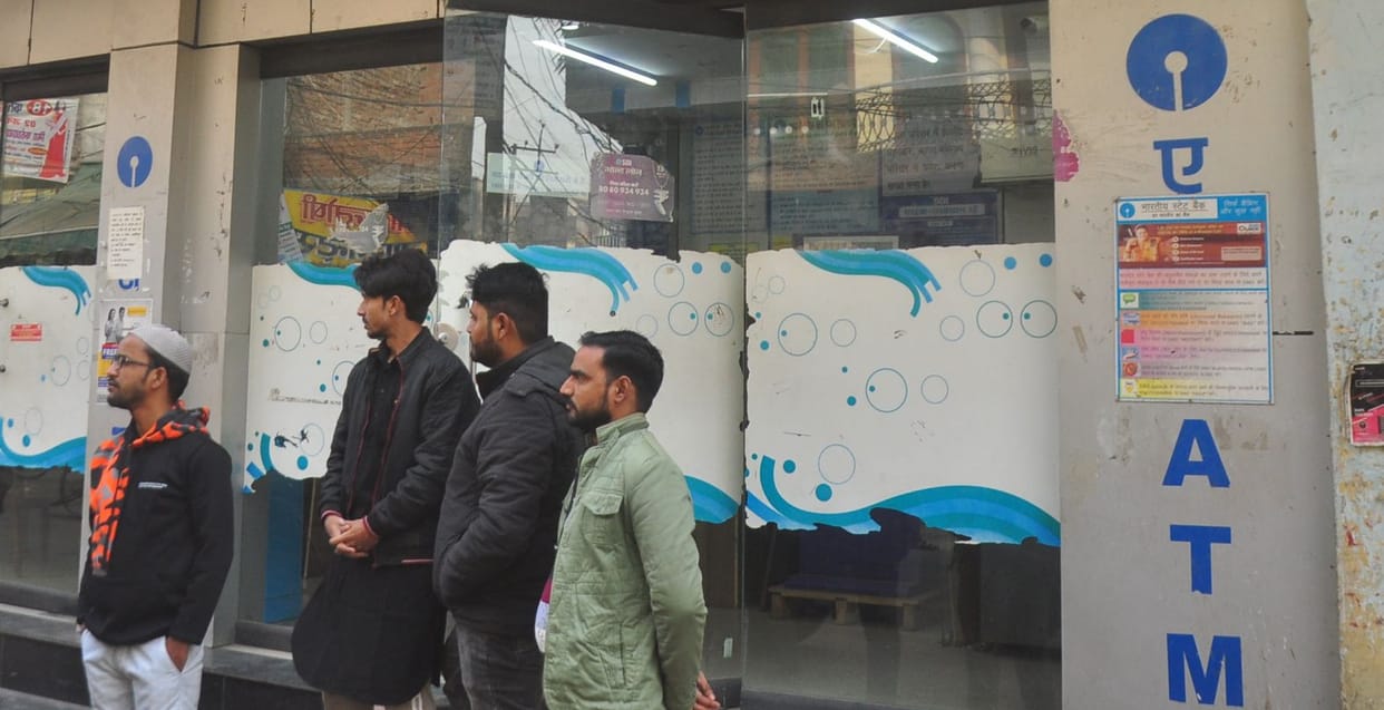 Locked in banks, ATMs were also looted