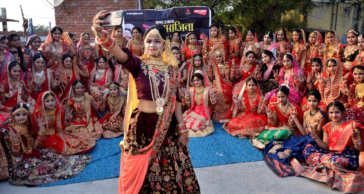 Tabassum in Beautician, Kamini in tailoring and Sugandha topped in Mehndi competition