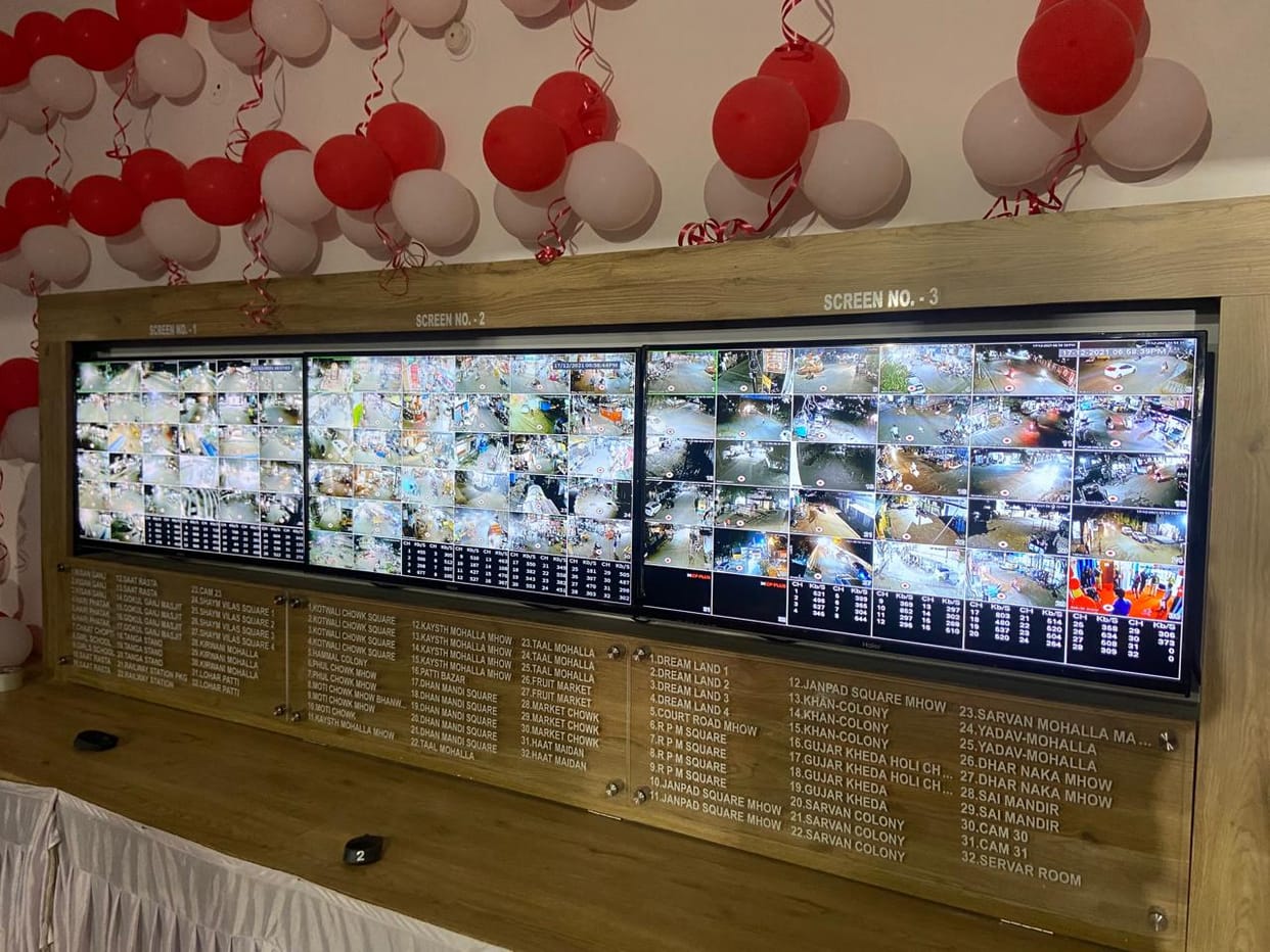 Project Trinetram in Mhow: 93 cameras installed at 32 places in the city, third eye will be visible in all four directions