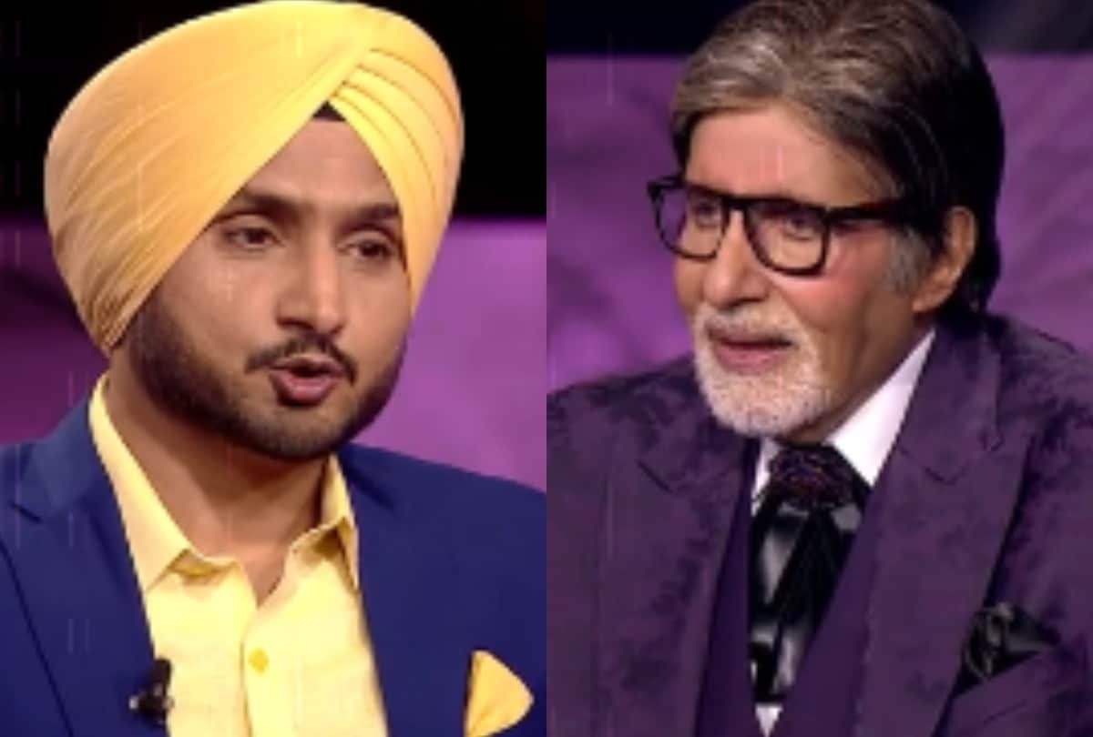 Kaun Banega Crorepati 13 amitabh bachchan gave surprise to harbhajan singh, cricketer get emotional and started crying to see her daughter on video message