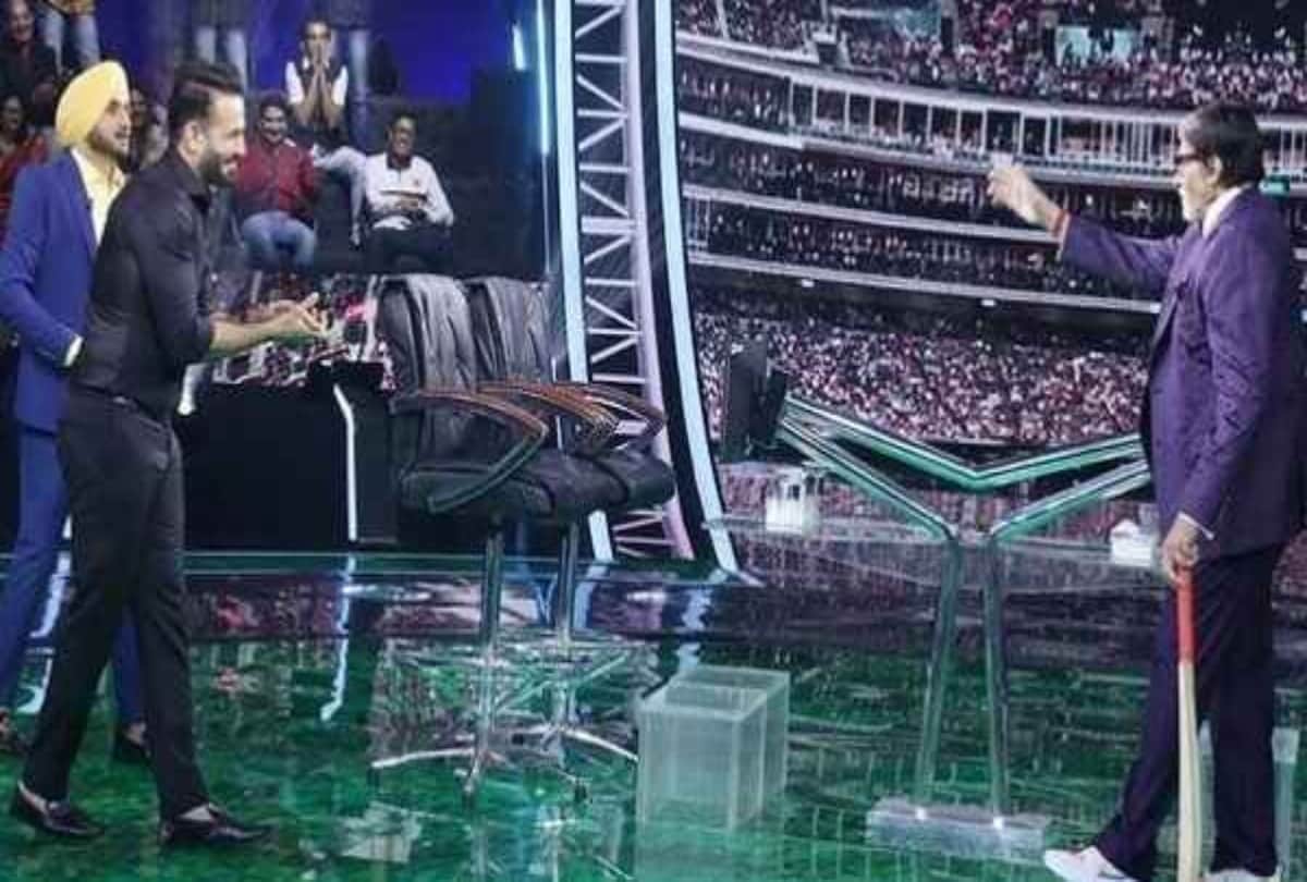 Kaun Banega Crorepati 13 amitabh bachchan gave surprise to harbhajan singh, cricketer get emotional and started crying to see her daughter on video message