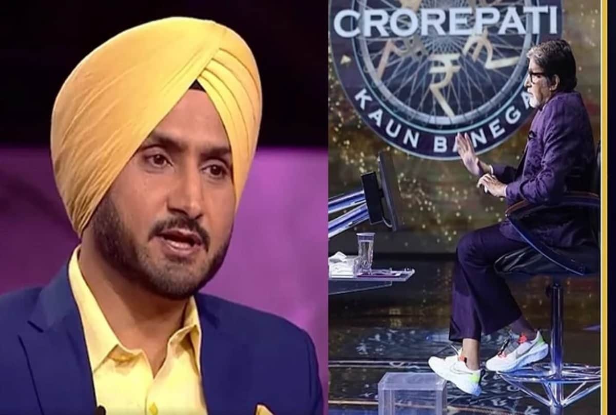 Kaun Banega Crorepati 13 amitabh bachchan gave surprise to harbhajan singh, cricketer get emotional and started crying to see her daughter on video message