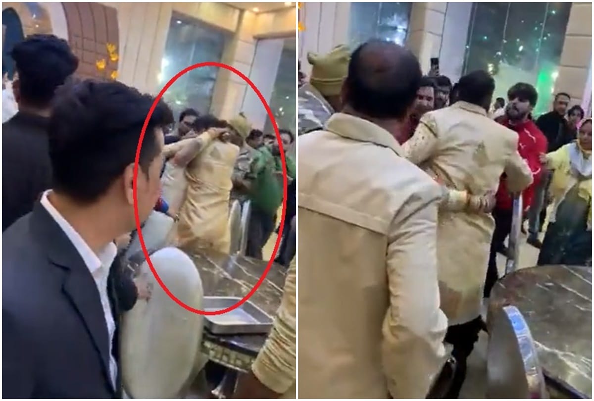 video of groom beating in sahibabad goes viral on social media