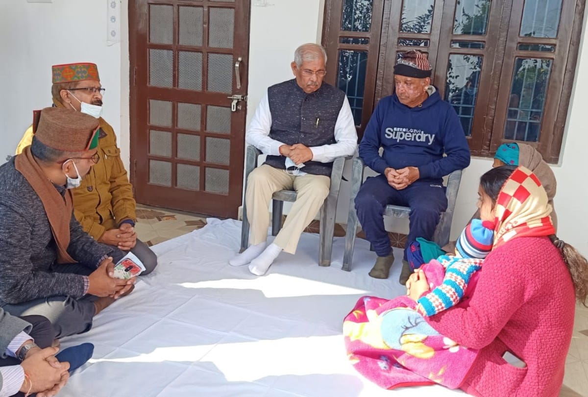 Governor Rajendra Vishwanath Arlekar express condolences to lance naik Vivek kumar Family