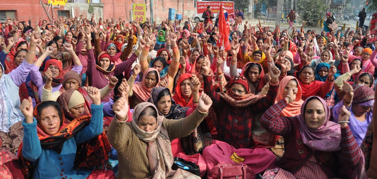 Anganwadi workers extended the strike till 28, shouting slogans against the government