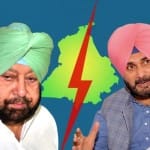 कैप्टन अमरिंदर सिंह और नवजोत सिद्धू।