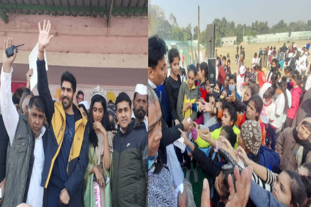Congress Marathon in Meerut today: Boxer Vijendra boosts up the spirits of the contestants