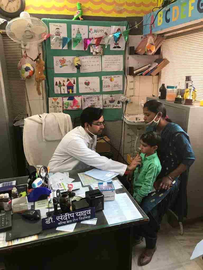 Young children are at increased risk of pneumonia as the cold rises