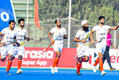 जापान के खिलाफ मैच के दौरान भारतीय खिलाड़ी