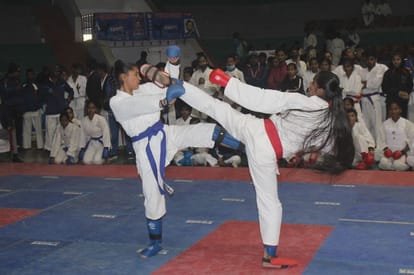 All India Karate Championship in BHU CRPF team became overall champion in senior category UP won 66 gold