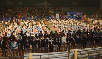 All India Karate Championship in BHU CRPF team became overall champion in senior category UP won 66 gold