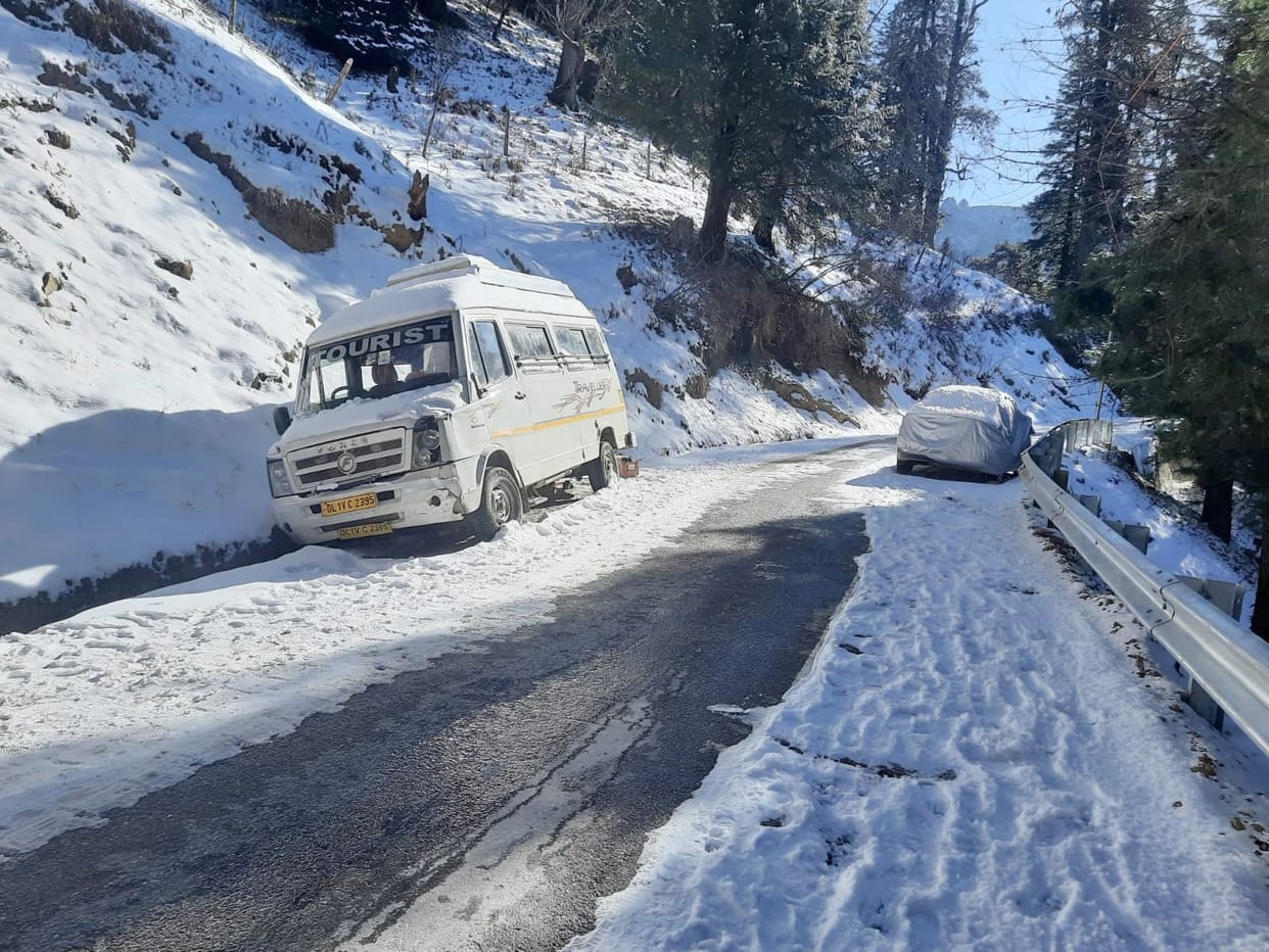 Slippery on roads, corporation buses did not run outside the valley