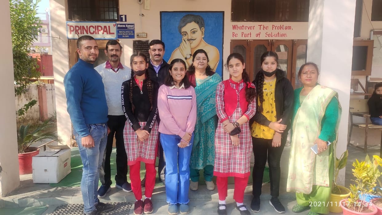 Girls of Girls School Nadaun will represent the district in the state level art festival