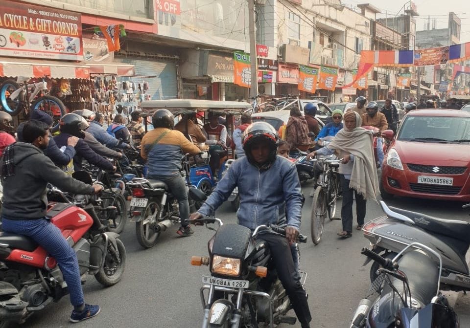 Roads became parking, feeling jammed