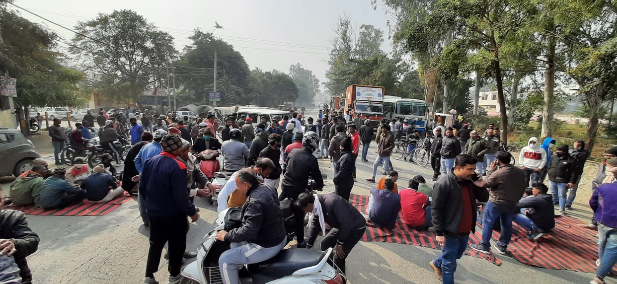 Hindu organizations blocked the highway for two and a half hours, Yamunanagar