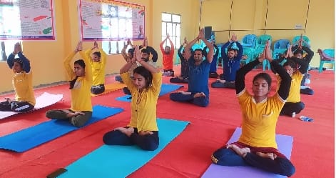 Surya Namaskar done 111 times in health promotion program
