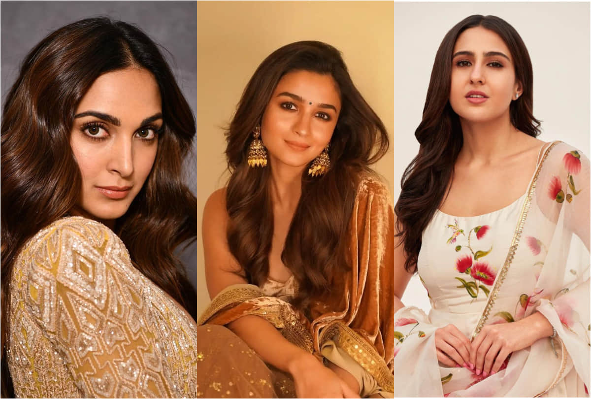 alia bhatt in golden lehenga for rrr promotions sara ali khan wear black for atrangi re