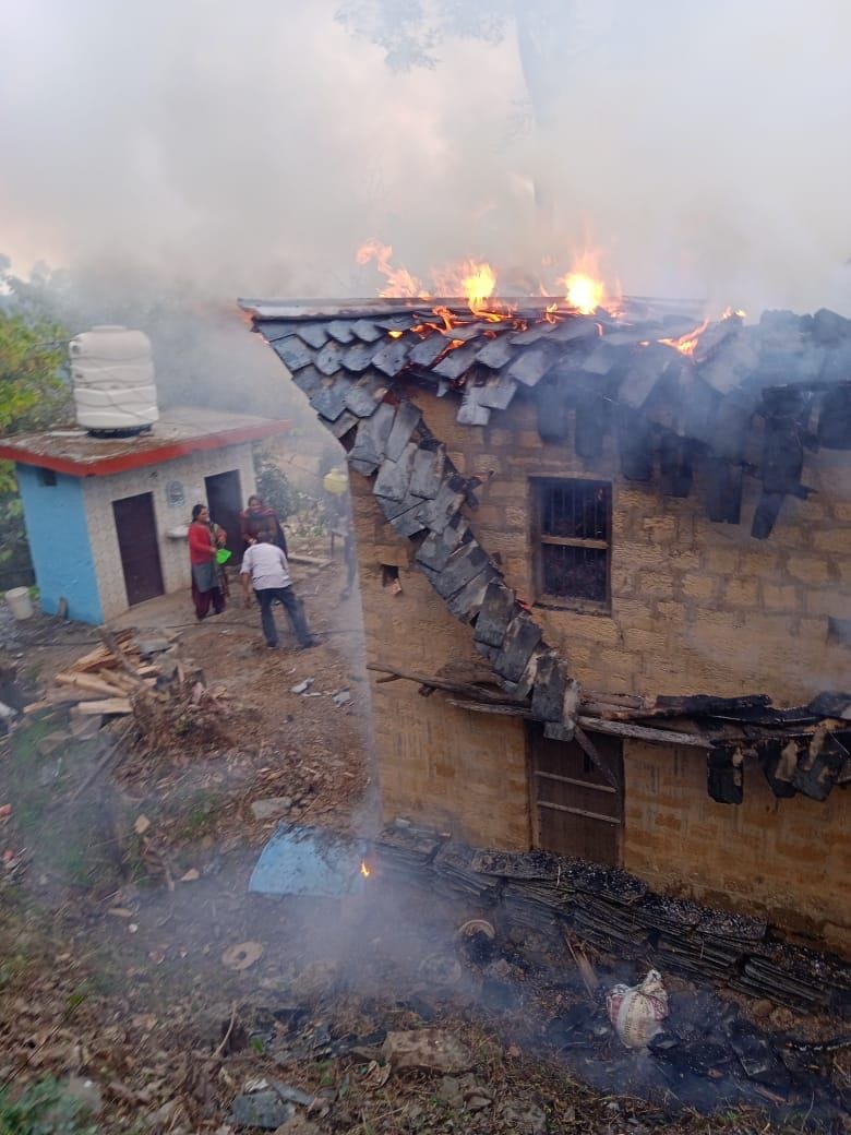 fire in cow shed