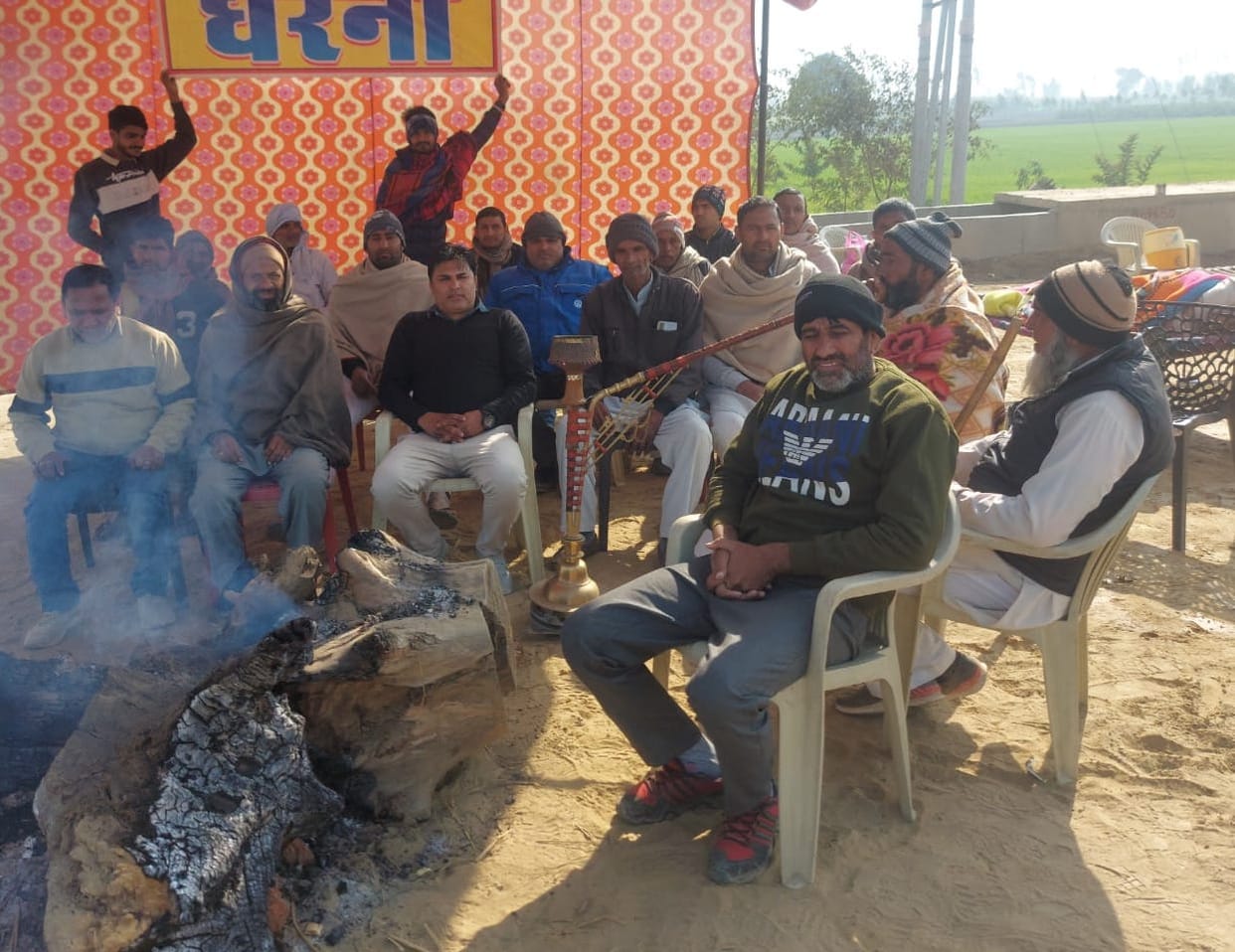 Farmers adamant on the demands, the dharna continued