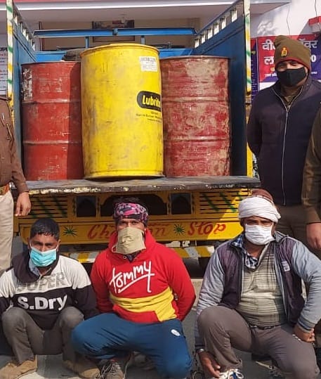 Three smugglers caught with 12 drums of adulterated petrol