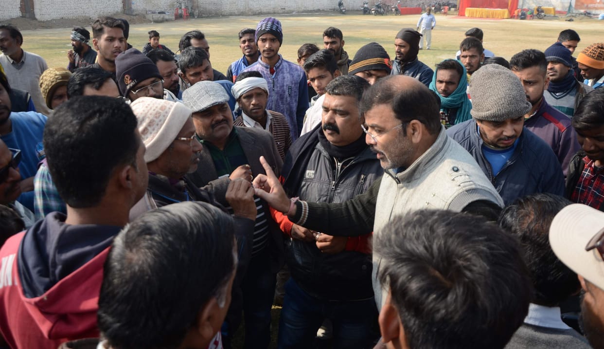 player misbehaved with the selector while playing cricket, the police pacified the matter