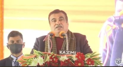 up election 2022 Nitin Gadkari said in Jaunpur if again yogi government in up then roads of uttar pradesh will be like America