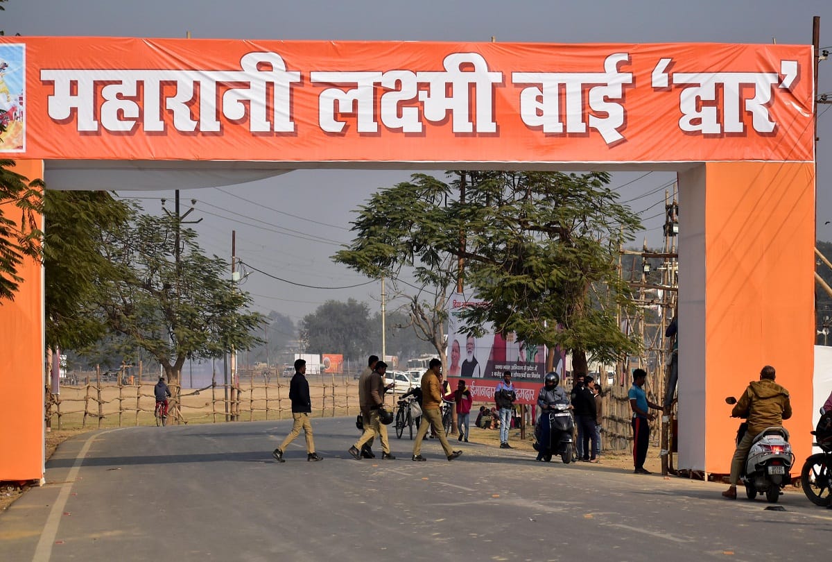 Preparations completed in the parade ground to welcome Prime Minister Narendra Modi