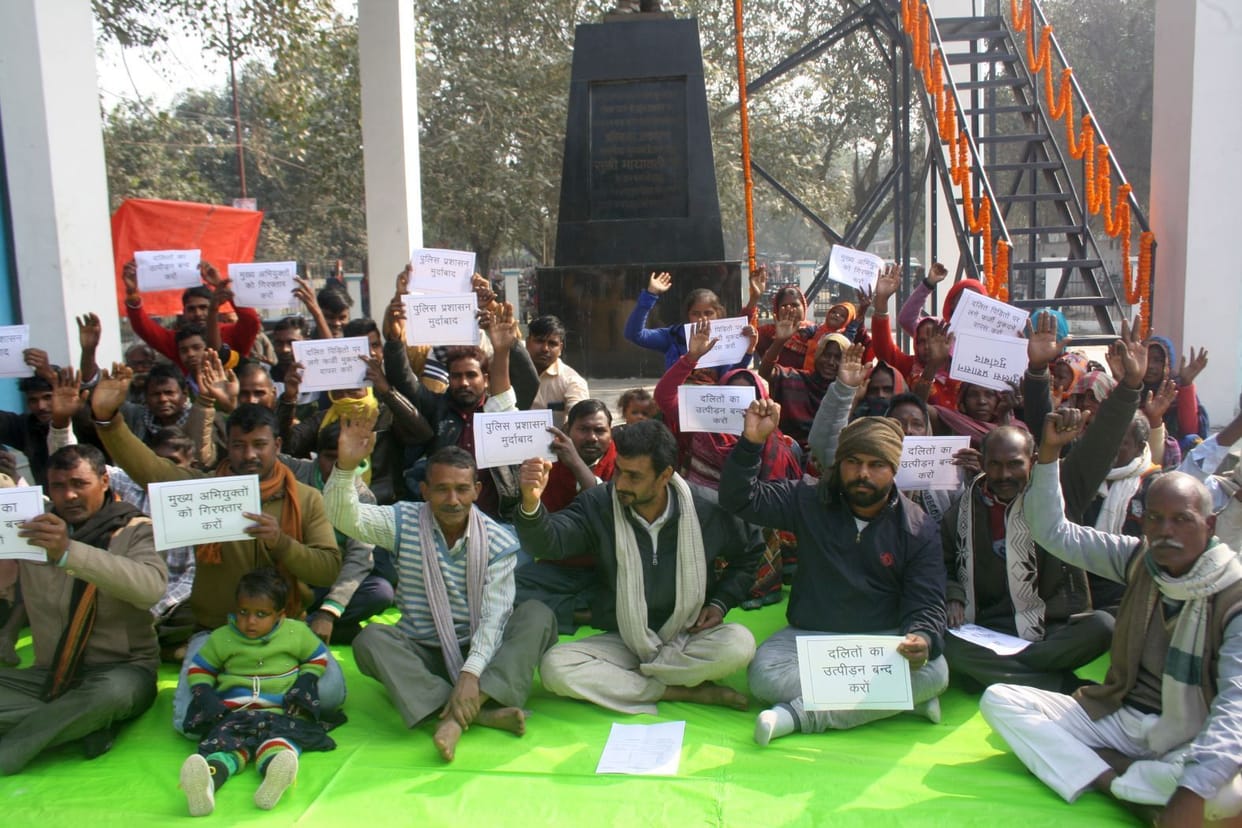 Angry villagers protest due to lax action