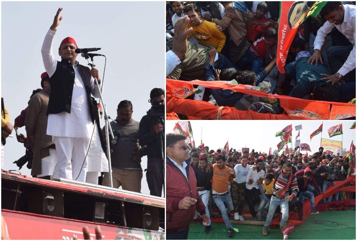 Samajwadi vijay yatra in mainpuri akhilesh yadav rally today